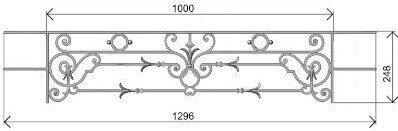 garde-corps, barre d'appui, appui de fenêtre, balustrade, en fonte moulée et fer forgé_LOISELET_BO